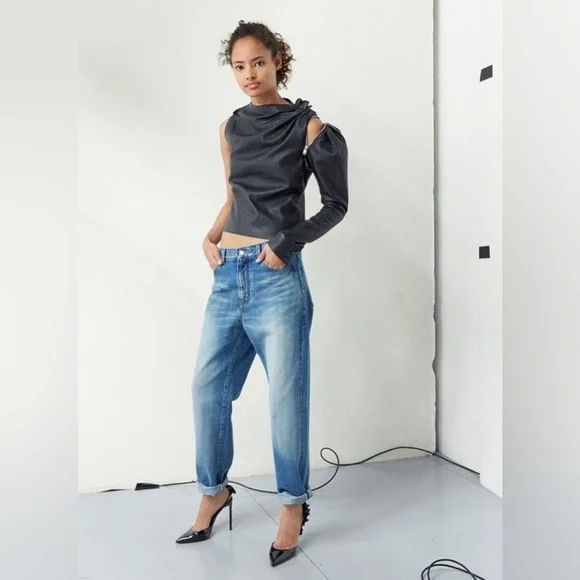 Saint Laurent Edie Patent Leather and Snakeskin Pump - Picture 4 of 11